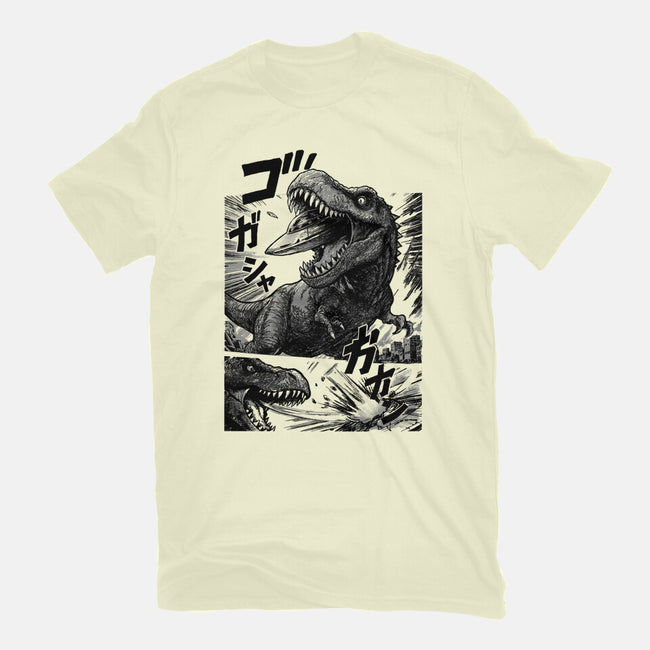 T-rex Vs Ufo-Mens-Basic-Tee-fanfabio