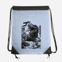 T-rex Vs Ufo-None-Drawstring-Bag-fanfabio