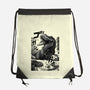 T-rex Vs Ufo-None-Drawstring-Bag-fanfabio