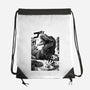 T-rex Vs Ufo-None-Drawstring-Bag-fanfabio