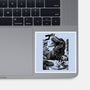 T-rex Vs Ufo-None-Glossy-Sticker-fanfabio