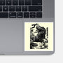 T-rex Vs Ufo-None-Glossy-Sticker-fanfabio