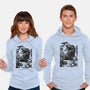 T-rex Vs Ufo-Unisex-Pullover-Sweatshirt-fanfabio