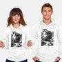 T-rex Vs Ufo-Unisex-Pullover-Sweatshirt-fanfabio