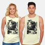 T-rex Vs Ufo-Unisex-Basic-Tank-fanfabio