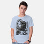 T-rex Vs Ufo-Mens-Basic-Tee-fanfabio
