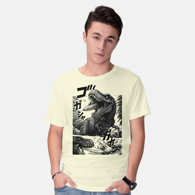 T-rex Vs Ufo-Mens-Basic-Tee-fanfabio