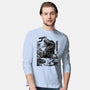 T-rex Vs Ufo-Mens-Long Sleeved-Tee-fanfabio