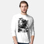 T-rex Vs Ufo-Mens-Long Sleeved-Tee-fanfabio