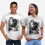 T-rex Vs Ufo-Unisex-Basic-Tee-fanfabio