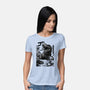 T-rex Vs Ufo-Womens-Basic-Tee-fanfabio