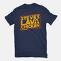 Steves Space Lava Chicken-Womens-Fitted-Tee-rocketman_art
