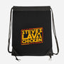 Steves Space Lava Chicken-None-Drawstring-Bag-rocketman_art