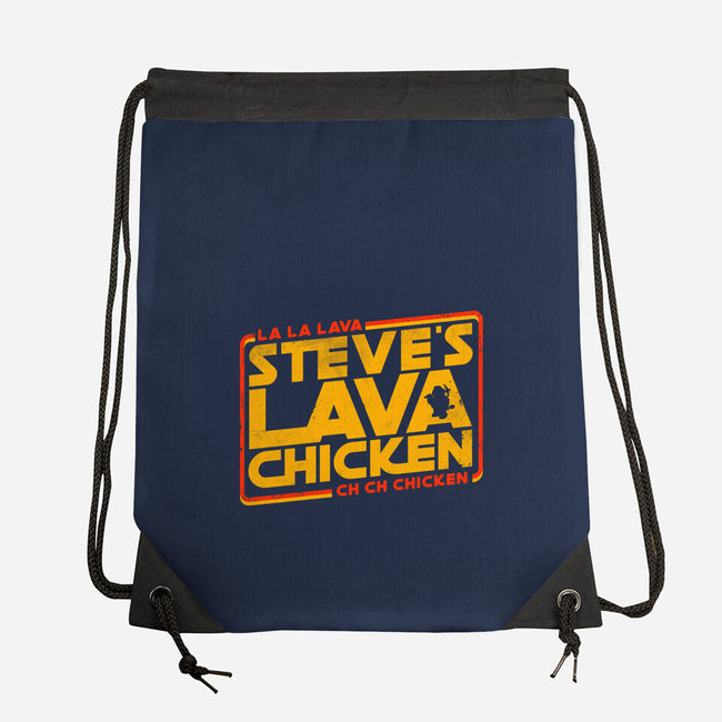 Steves Space Lava Chicken-None-Drawstring-Bag-rocketman_art