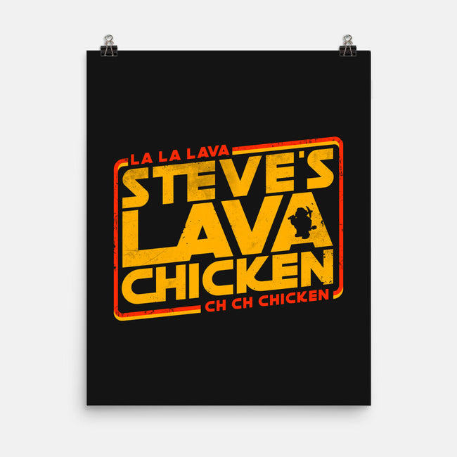Steves Space Lava Chicken-None-Matte-Poster-rocketman_art