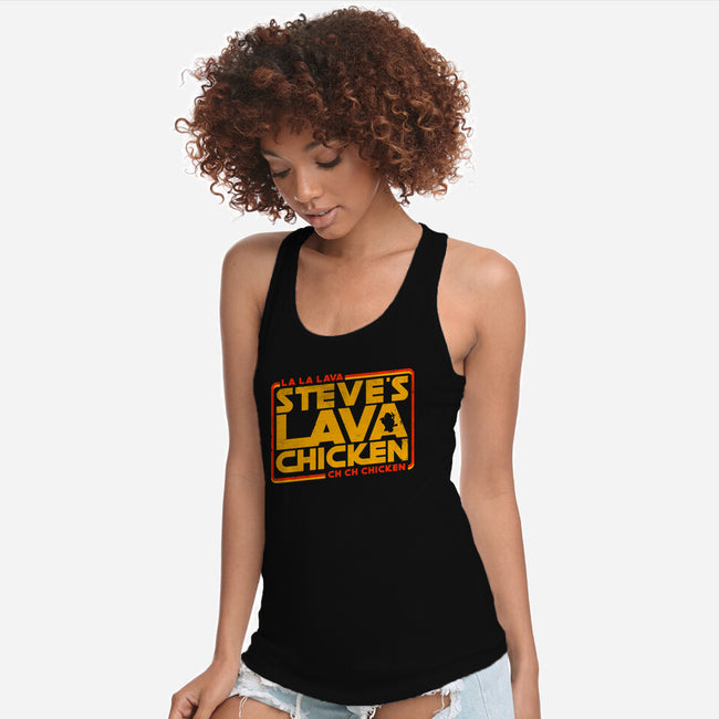 Steves Space Lava Chicken-Womens-Racerback-Tank-rocketman_art