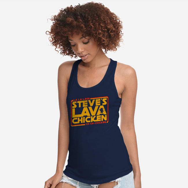 Steves Space Lava Chicken-Womens-Racerback-Tank-rocketman_art