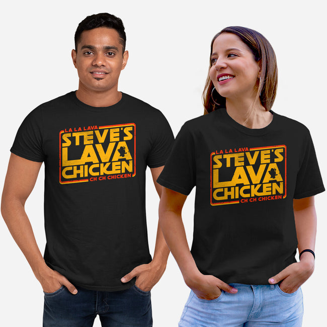 Steves Space Lava Chicken-Unisex-Basic-Tee-rocketman_art