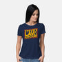 Steves Space Lava Chicken-Womens-Basic-Tee-rocketman_art