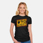 Steves Space Lava Chicken-Womens-Fitted-Tee-rocketman_art