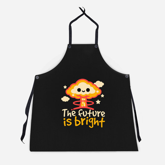 The Future Is Bright-Unisex-Kitchen-Apron-NemiMakeit