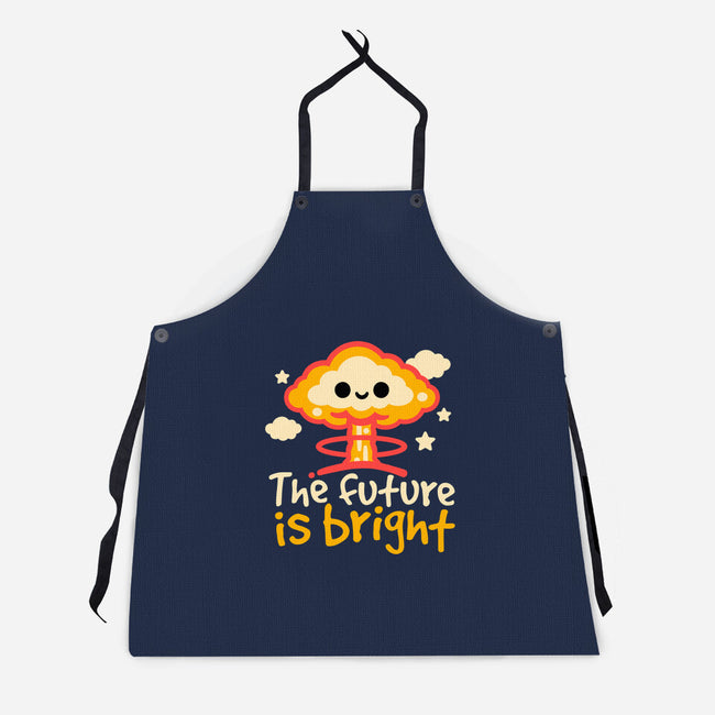 The Future Is Bright-Unisex-Kitchen-Apron-NemiMakeit