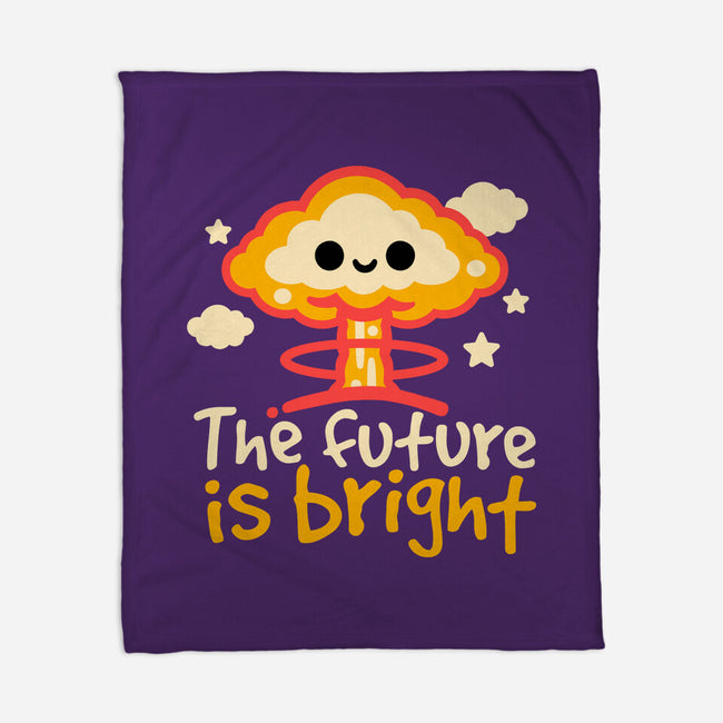The Future Is Bright-None-Fleece-Blanket-NemiMakeit