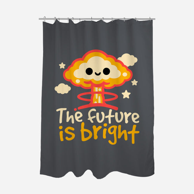 The Future Is Bright-None-Polyester-Shower Curtain-NemiMakeit