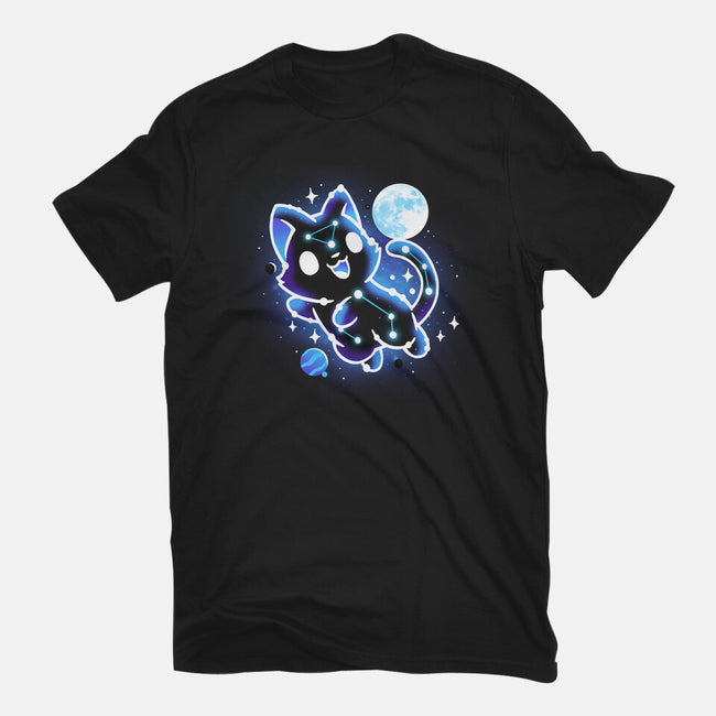 Kitten Galaxy-Womens-Fitted-Tee-Vallina84