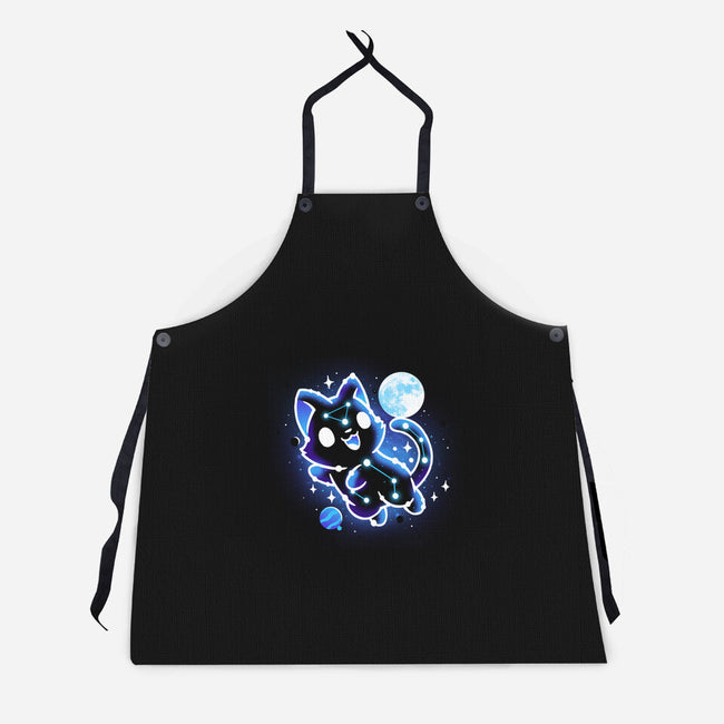 Kitten Galaxy-Unisex-Kitchen-Apron-Vallina84
