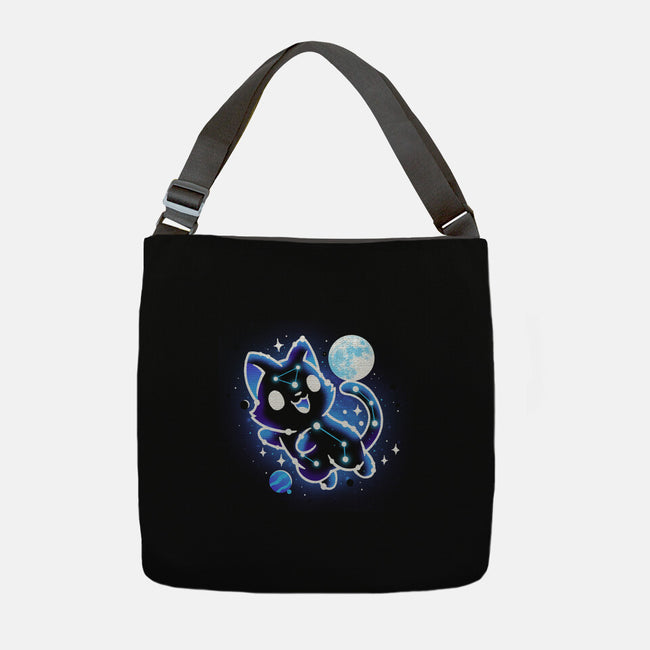 Kitten Galaxy-None-Adjustable Tote-Bag-Vallina84