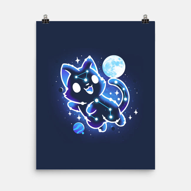 Kitten Galaxy-None-Matte-Poster-Vallina84