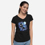 Kitten Galaxy-Womens-V-Neck-Tee-Vallina84