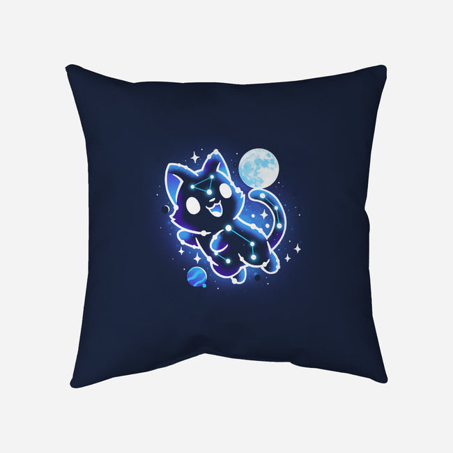Kitten Galaxy-None-Removable Cover w Insert-Throw Pillow-Vallina84