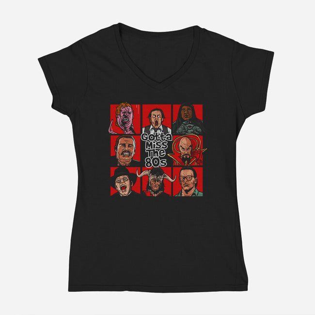 80s Nostalgia-Womens-V-Neck-Tee-AndreusD