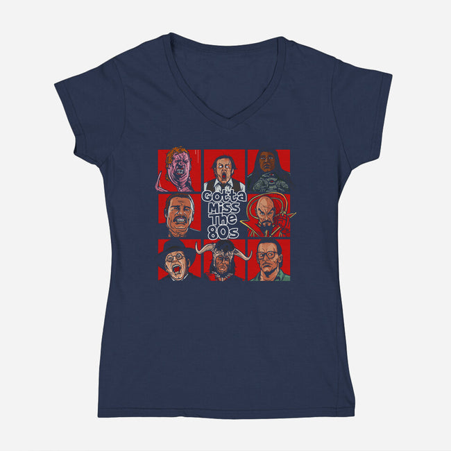80s Nostalgia-Womens-V-Neck-Tee-AndreusD