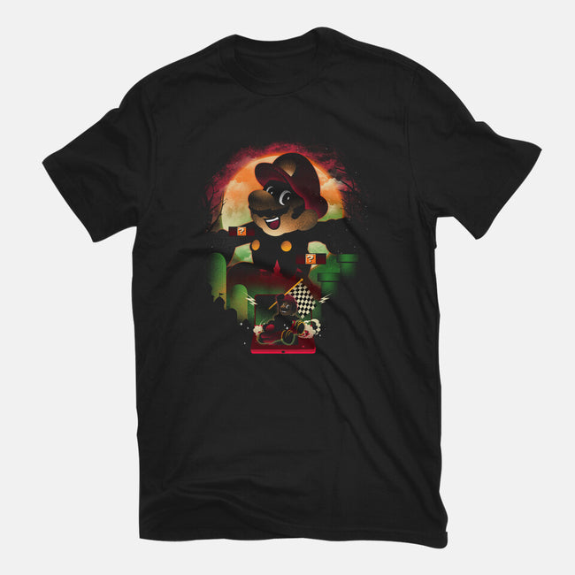 Super Plumber Race-Womens-Fitted-Tee-dandingeroz