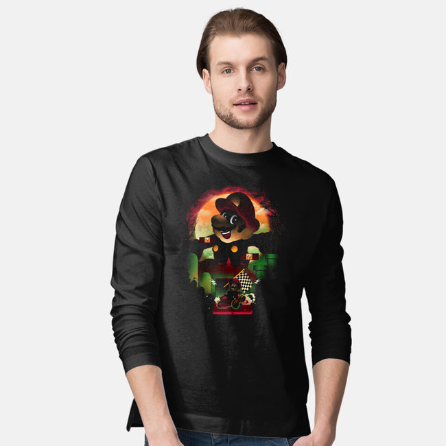 Super Plumber Race-Mens-Long Sleeved-Tee-dandingeroz