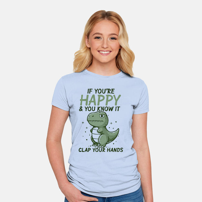 Clap Your Hands-Womens-Fitted-Tee-Vallina84