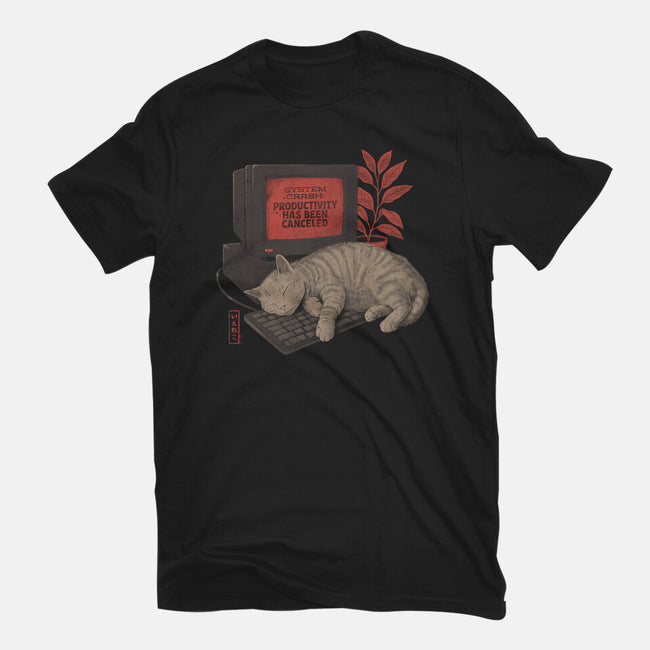 System Crash Cat-Womens-Fitted-Tee-eduely