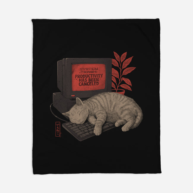 System Crash Cat-None-Fleece-Blanket-eduely