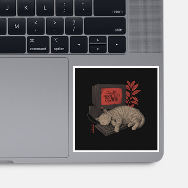 System Crash Cat-None-Glossy-Sticker-eduely