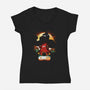 Kong Country-Womens-V-Neck-Tee-dandingeroz