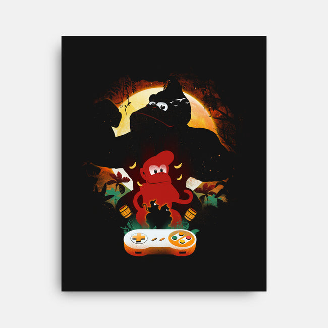 Kong Country-None-Stretched-Canvas-dandingeroz