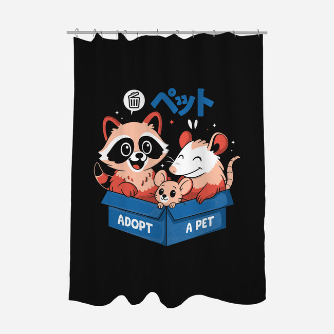 Street Critter Squad-None-Polyester-Shower Curtain-Eoli Studio