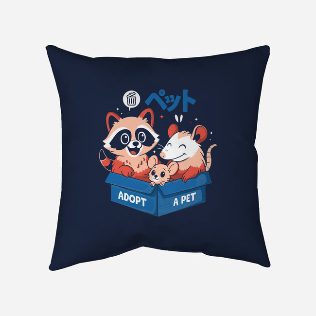 Street Critter Squad-None-Removable Cover w Insert-Throw Pillow-Eoli Studio