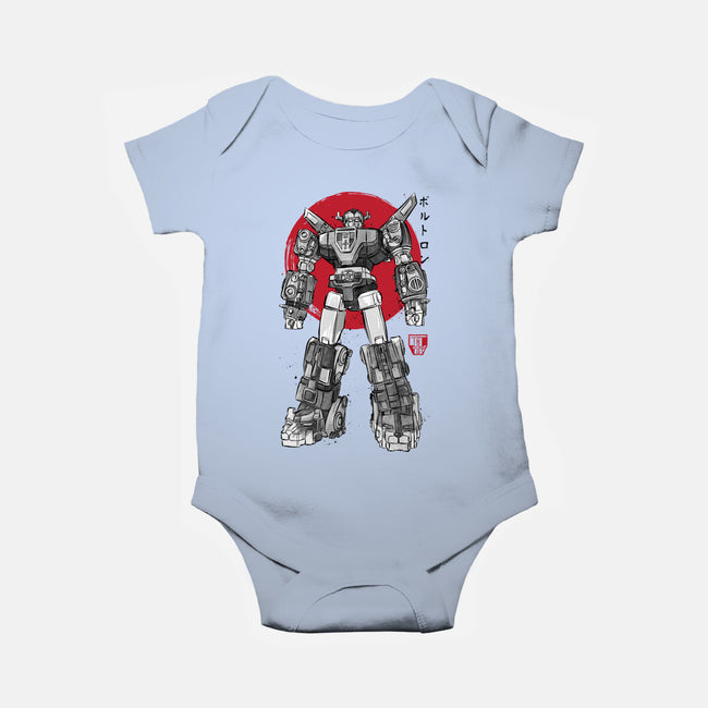 King Of The Beasts Sumi-e-Baby-Basic-Onesie-DrMonekers