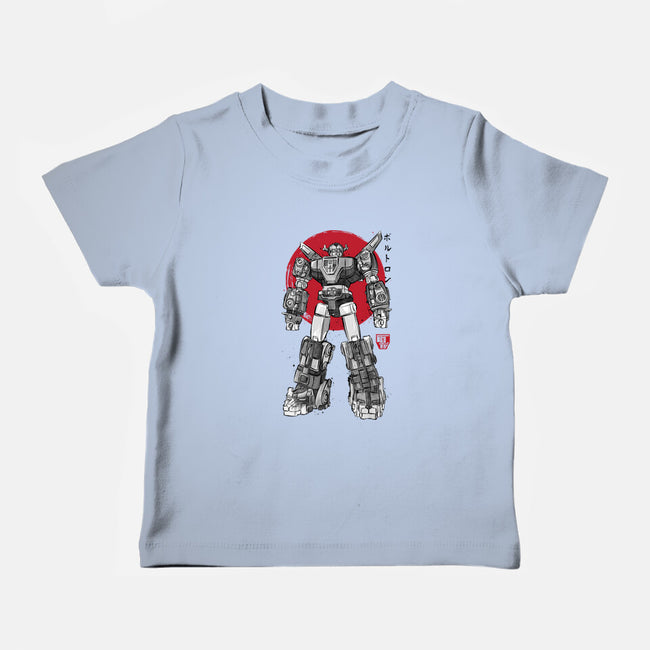 King Of The Beasts Sumi-e-Baby-Basic-Tee-DrMonekers