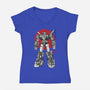 King Of The Beasts Sumi-e-Womens-V-Neck-Tee-DrMonekers