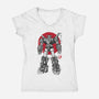 King Of The Beasts Sumi-e-Womens-V-Neck-Tee-DrMonekers